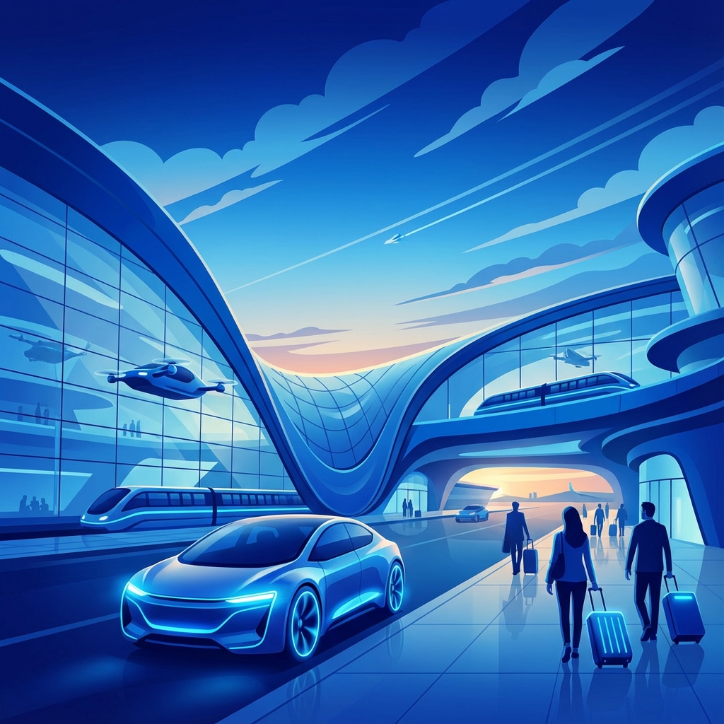 Airport Transfer Illustration